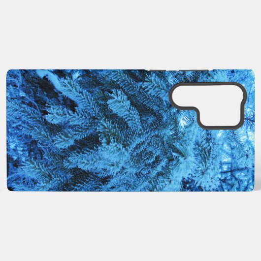 Äste mit Schnee und Frost bedeckt Samsung Galaxy Hülle (Rückseite (Horizontal))