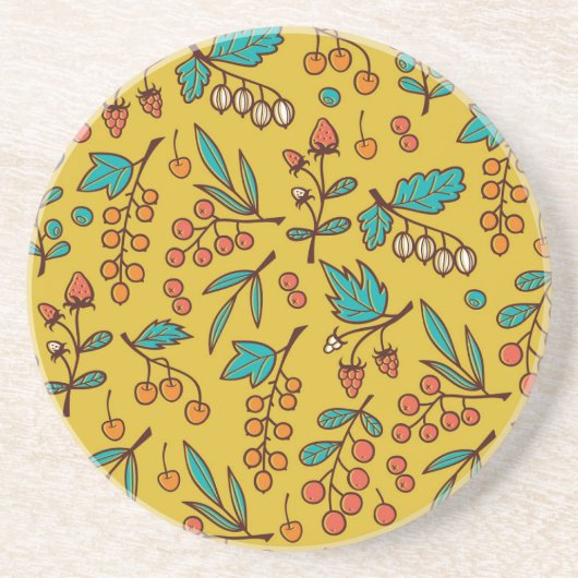 Äste, nahtlose Natur. Getränkeuntersetzer (Vorne)