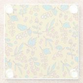 Äste, nahtlose Natur. Glasuntersetzer (Rückseite)