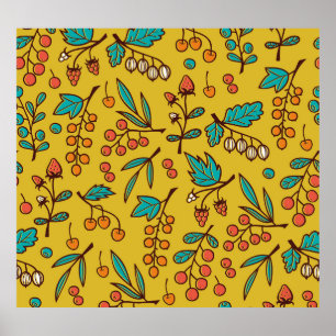 Äste, nahtlose Natur. Poster