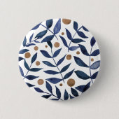 Äste und Beeren mit Aquarellfarben - Indigo und Be Button (Vorderseite)