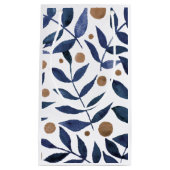 Äste und Beeren mit Aquarellfarben - Indigo und Be Kleine Geschenktüte (Vorderseite)