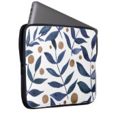 Äste und Beeren mit Aquarellfarben - Indigo und Be Laptopschutzhülle (Vorne Rechts)