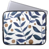 Äste und Beeren mit Aquarellfarben - Indigo und Be Laptopschutzhülle (Vorderseite)