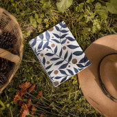 Äste und Beeren mit Aquarellfarben - Indigo und Be Notizblock