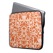 Äste und Blätter aus Eichen, Damastmuster im Dunke Laptopschutzhülle (Vorderseite Links)