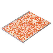 Äste und Blätter aus Eichen, Damastmuster im Dunke Notizblock (Linke Seite)