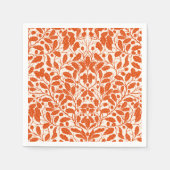 Äste und Blätter aus Eichen, Damastmuster im Dunke Serviette (Vorderseite)