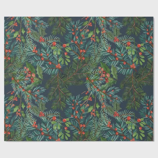 Äste und Oella Weihnachtsmuster Wrapp Geschenkpapier (Flach)