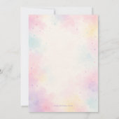 astel Unicorn Birthday Invitation Template Einladung (Rückseite)