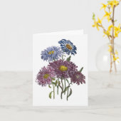 Aster-Aquarell-Raum-Anmerkungs-Karte Karte (Gelbe Blume)