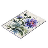Aster - Aquarellblumen Notizblock (Linke Seite)