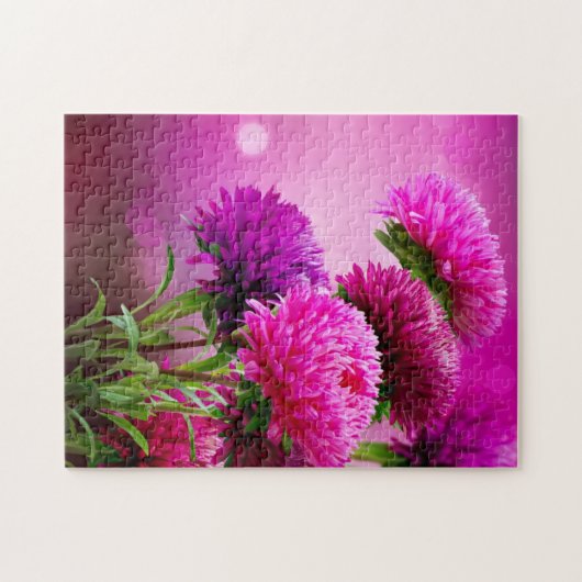 Aster Autumn Blumen Art Design Puzzle (Horizontal)