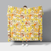 Aster Bloom Fleece Blanket