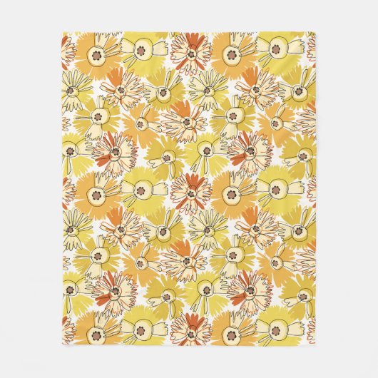 Aster Bloom Fleece Blanket (Vorderseite)