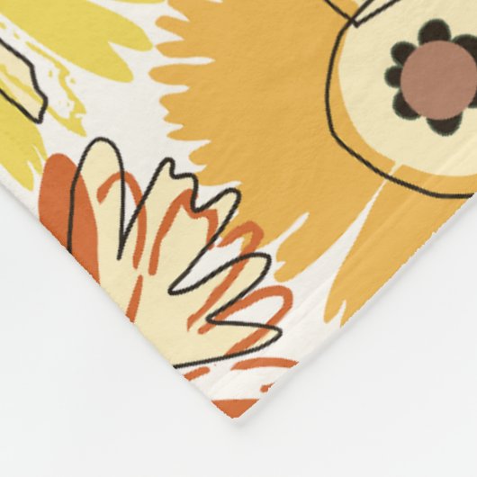 Aster Bloom Fleece Blanket (Ecke)
