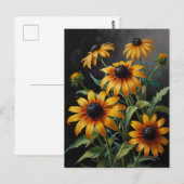 Aster-Blume Postkarte (Vorne/Hinten)