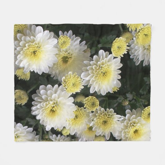 Aster-Blumen-Fleece-Decke Fleecedecke (Vorderseite (Horizontal))