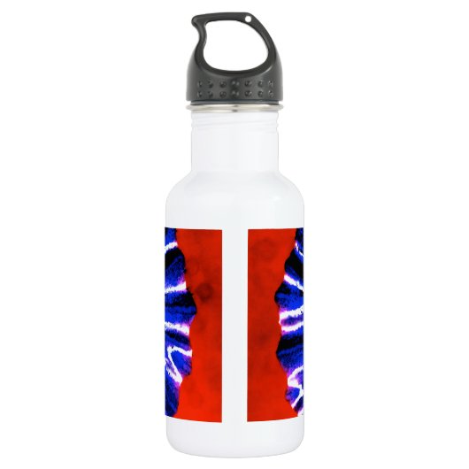 Aster-Blumen-Kunst Edelstahlflasche (Rückseite)