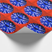 Aster-Blumen-Kunst Geschenkpapier (Ecke)