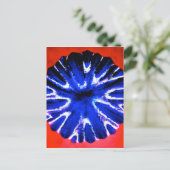 Aster-Blumen-Kunst Postkarte (Stehend Vorderseite)
