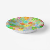 Aster & Cone Blume & tropische Blätter Aquarell Pappteller (Gewinkelt)