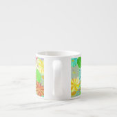 ASTER & CONE BLUME & TROPISCHE BLÄTTER WASSERFARBE ESPRESSOTASSE (Rückseite)