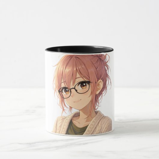 Aster™ Cute Aesthetic Girl Coffee Mug Cozy Vibes Tasse (Zentrum)
