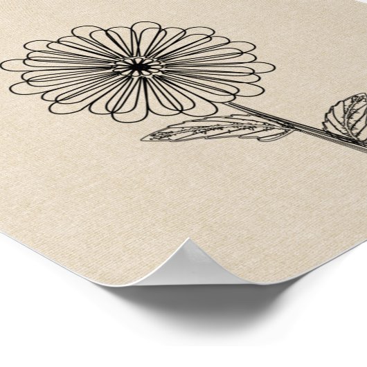 Aster for September Blumen Poster (Ecke)