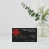 Aster Fraktal Business Card Visitenkarte (Stehend Vorderseite)