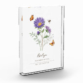 Aster Geburtsmonatsblume Fotoblock (Links)
