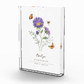 Aster Geburtsmonatsblume Fotoblock (Rechts)