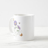 Aster-Geburtsmonatsblume Kaffeetasse (Vorderseite Links)