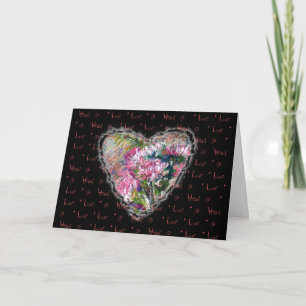Aster Heart Valentine Liebe Romantik Neovictoriani Feiertagskarte