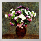 Aster in einer Vase Poster (Vorne)