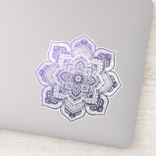 Aster Mandala Custom-Cut Vinyl Sticker (Detail)