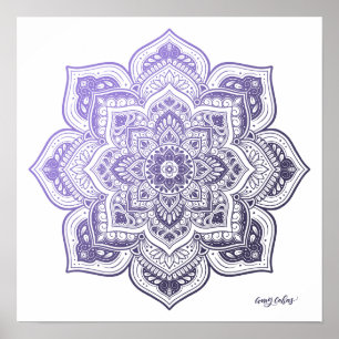 Aster Mandala Fine Art Druck Poster