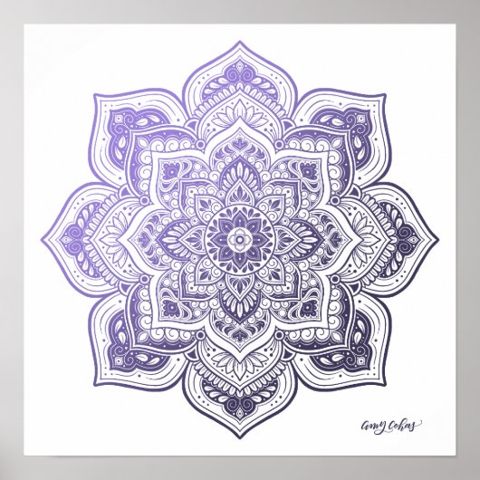 Aster Mandala Fine Art Druck Poster (Vorne)