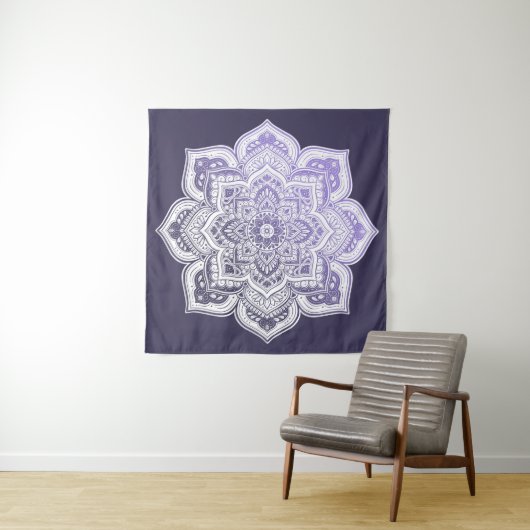 Aster Mandala-Teppich Wandteppich (Beispiel (Horizontal))