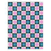 Aster Pink Blue Floral Abstrakt Tischdecke (Vorderseite)