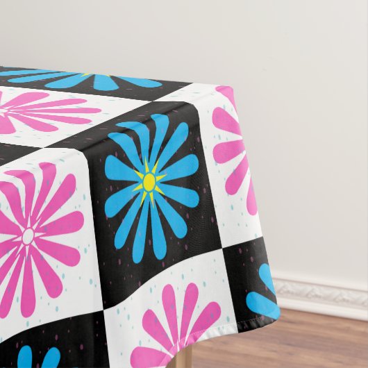 Aster Pink Blue Floral Abstrakt Tischdecke (Beispiel)