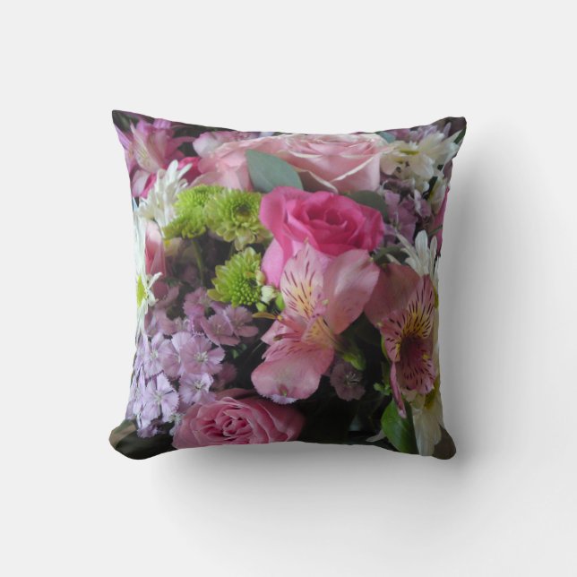 Aster Rose Lily Blume Kissen (Vorderseite)