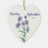 Aster September Blume Keramik Ornament (Rechts)
