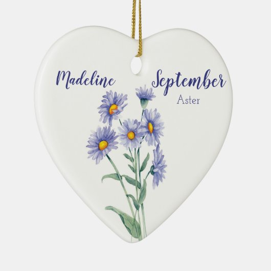 Aster September Blume Keramik Ornament (Rechts)