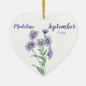 Aster September Blume Keramik Ornament (Vorne)