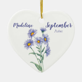 Aster September Blume Keramik Ornament