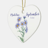 Aster September Blume Keramik Ornament (Links)