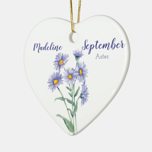 Aster September Blume Keramik Ornament (Links)