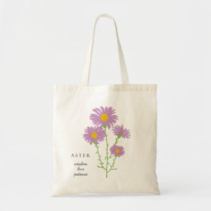 Aster September Geburtsmonat Blume Bag Tragetasche