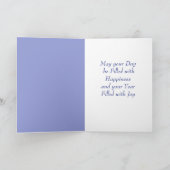 Aster September Geburtstag Blume Geburtstag Karte (Innenseite)